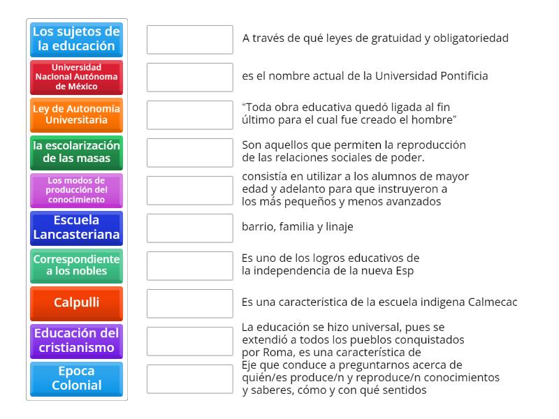 Repaso 2 0 Historia De Educ Match Up