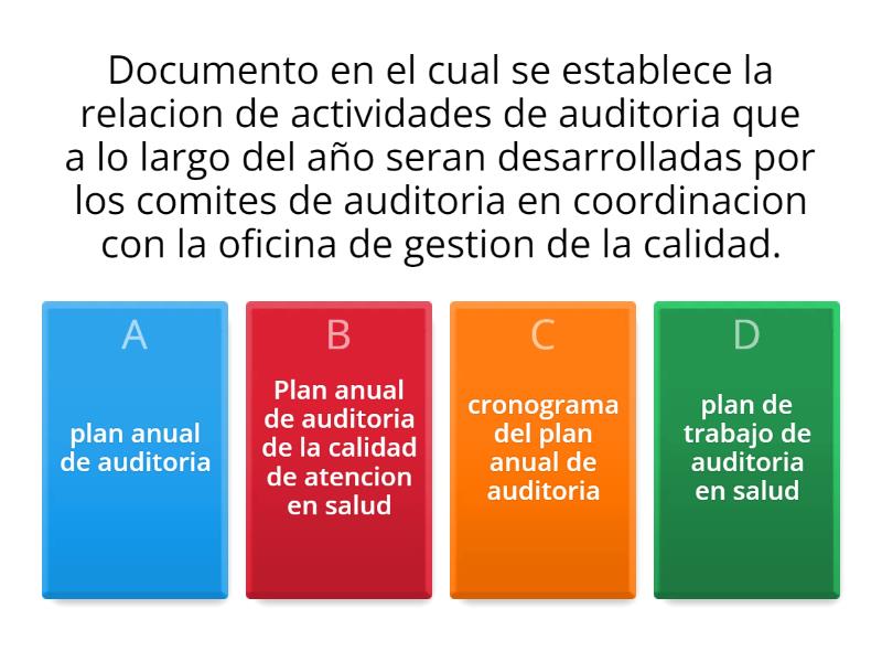 AUDITORIA II Y PLAN ANUAL DE AUDITORIA - Cuestionario
