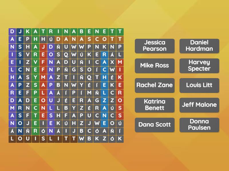 Suits - Wordsearch