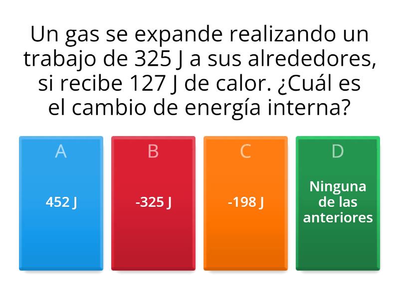 2º BGU - Leyes De La Termodinámica II - Cuestionario