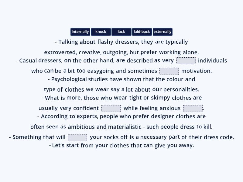 Summary Part 1 Complete the sentence