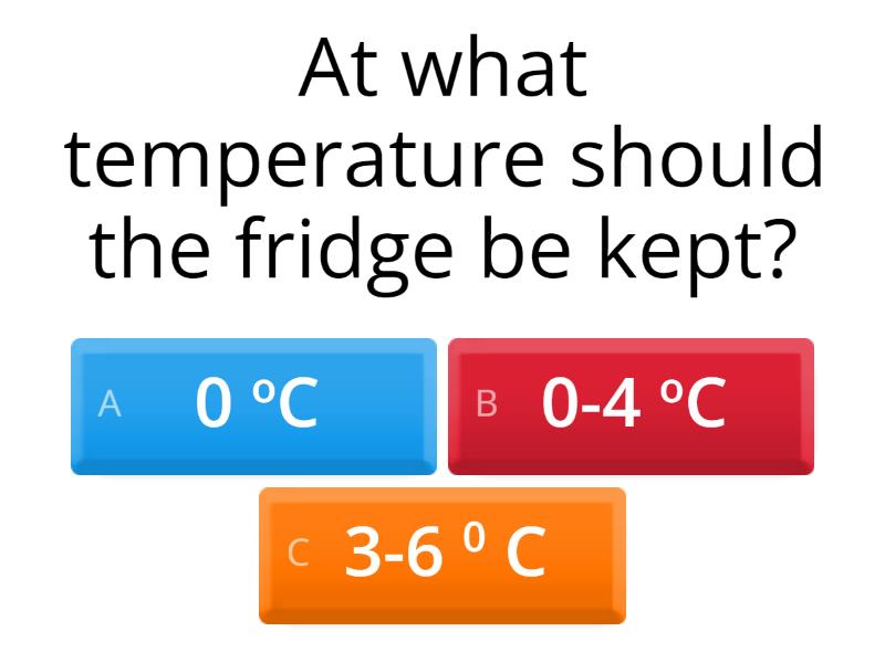 Starter activity food safety temperature cuestionario
