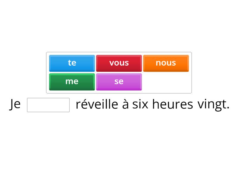 Les Verbes Pronominaux - Complete The Sentence