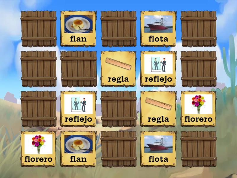 Práctica de combinaciones con fl, gl, tl - Matching pairs