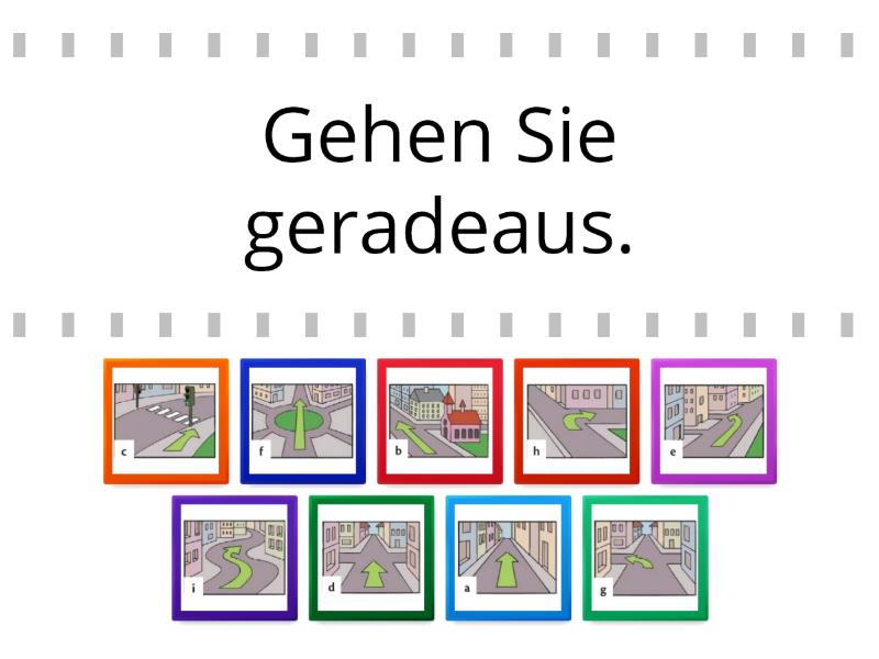 Menschen A1.2 - Lektion 13 (Wegbeschreibung - Anweisungen) - Find The Match