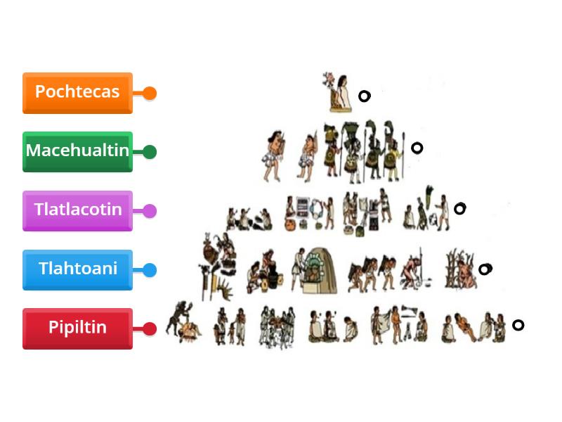 Aztecs social pyramid - Labelled diagram