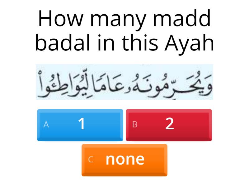 madd badl Quiz