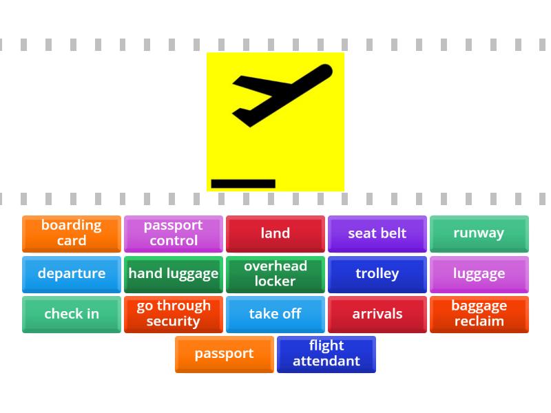 Airport Vocabulary - Find the match