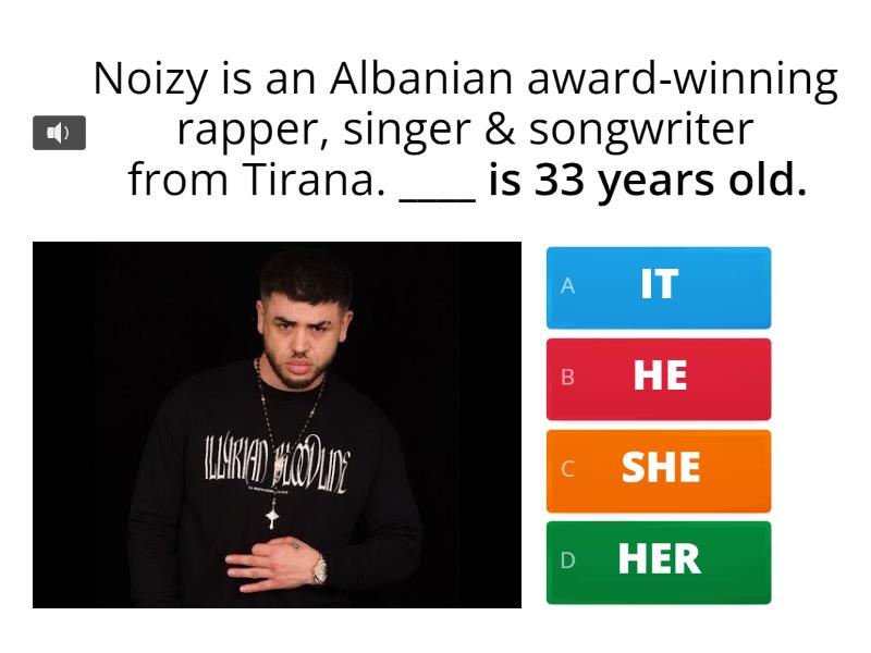 NOIZY - an Albanian rapper (some basic information). - Cuestionario