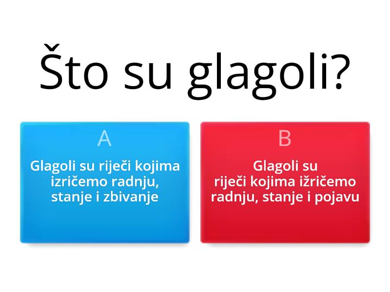 Glagoli 6. Razred - Kviz