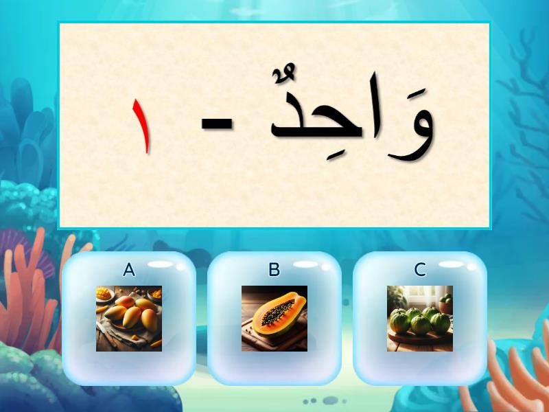 NOMBOR 1-10 DALAM BAHASA ARAB (Group 1) - Quiz