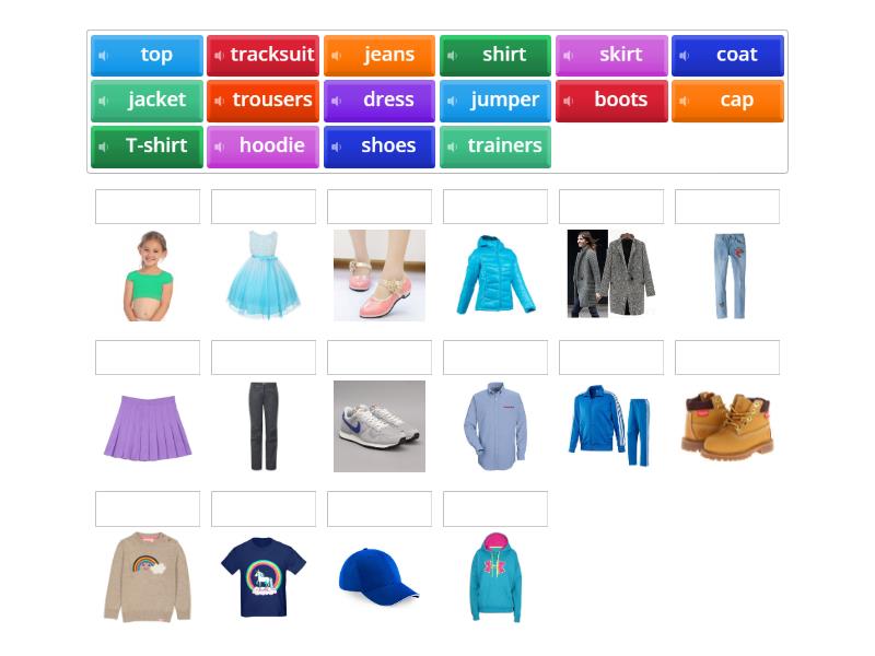 Go Getter 1 Unit 2.1 Clothes - Match up