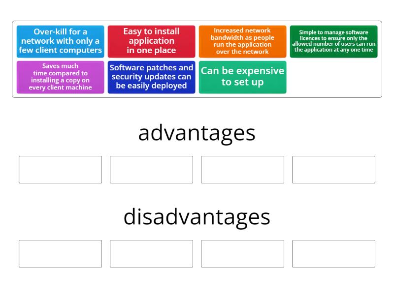 Application Server advantages and disadvantages Group sort