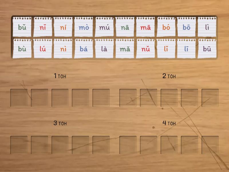 Ван Луся, 5 класс, 1 урок: сортируем слоги + произнести - Group sort