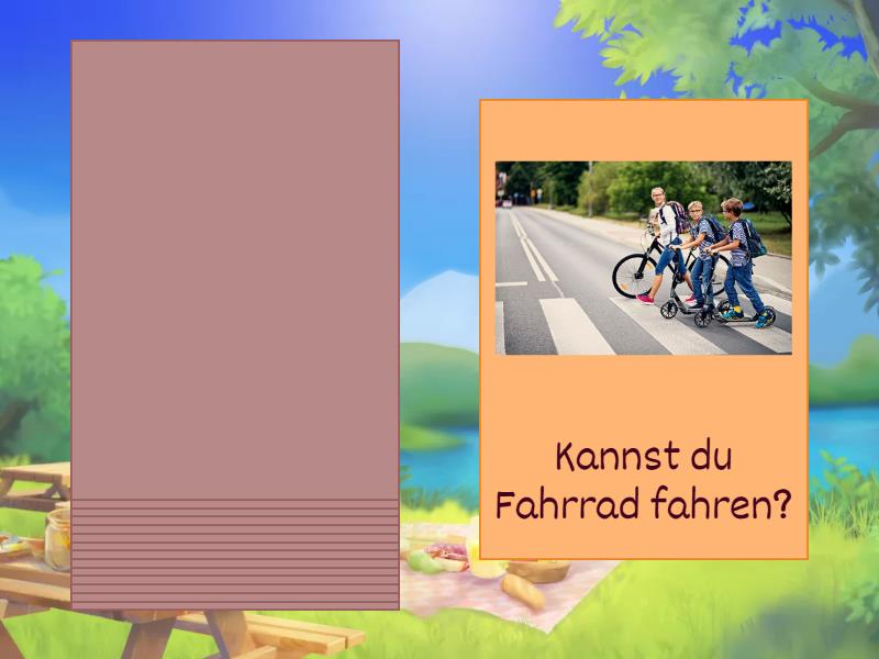 Kannst du...? Ja, ich kann... / Nein, ich kann nicht... - Speaking cards