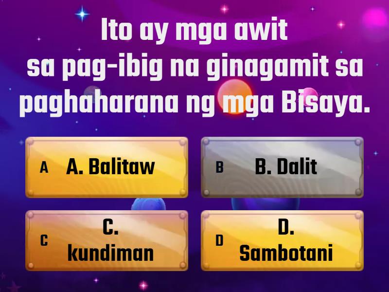 AWITING BAYAN - Quiz