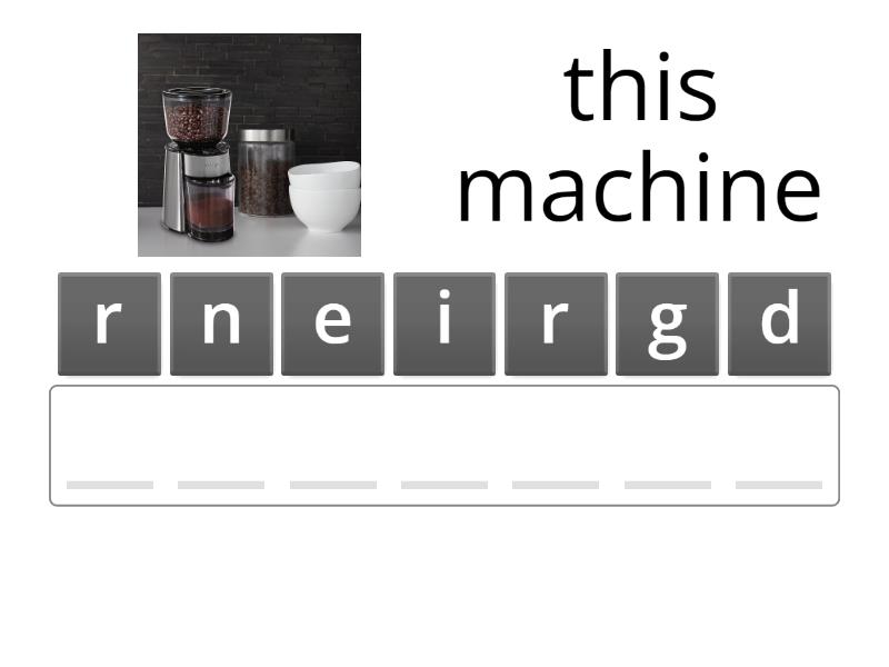 coffee machine vocabulary revision - Anagram