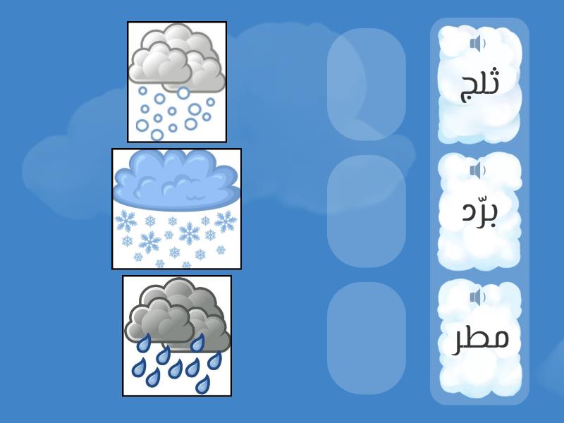 أشكال الهطول - Match up