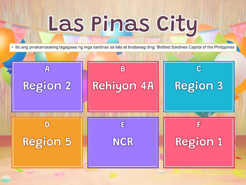 Mga Rehiyon Sa Pilipinas Luzon Quiz