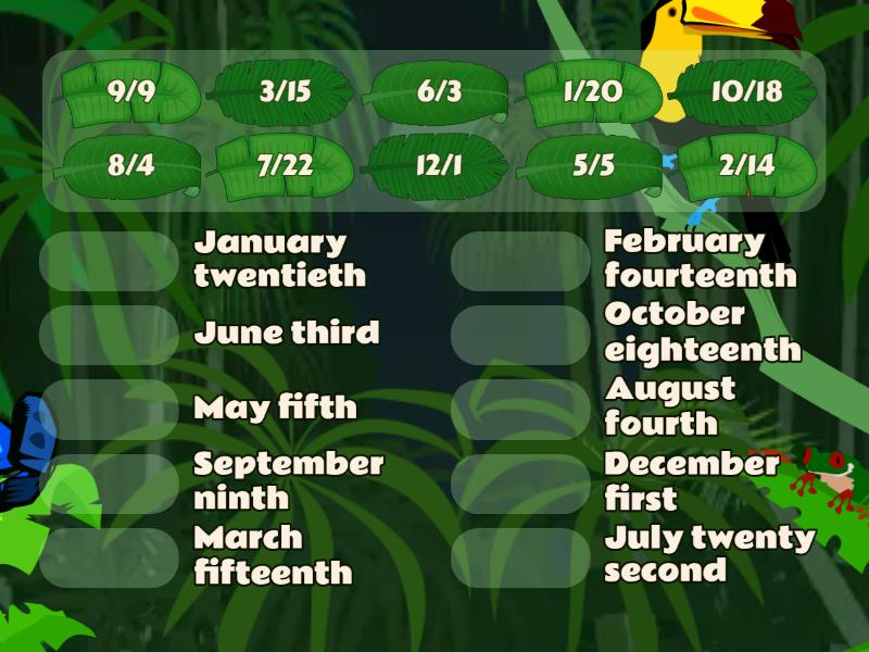 7C What's the date? - Match up