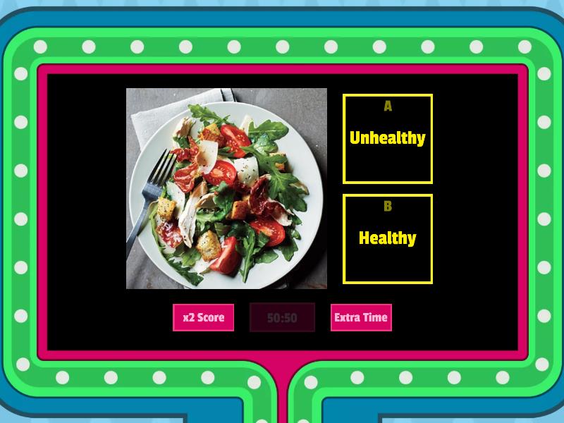 Healthy And Unhealthy Foods - Gameshow Quiz