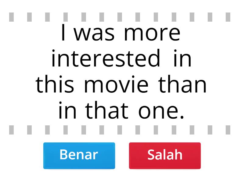 apakah ini benar atau salah? - True or false