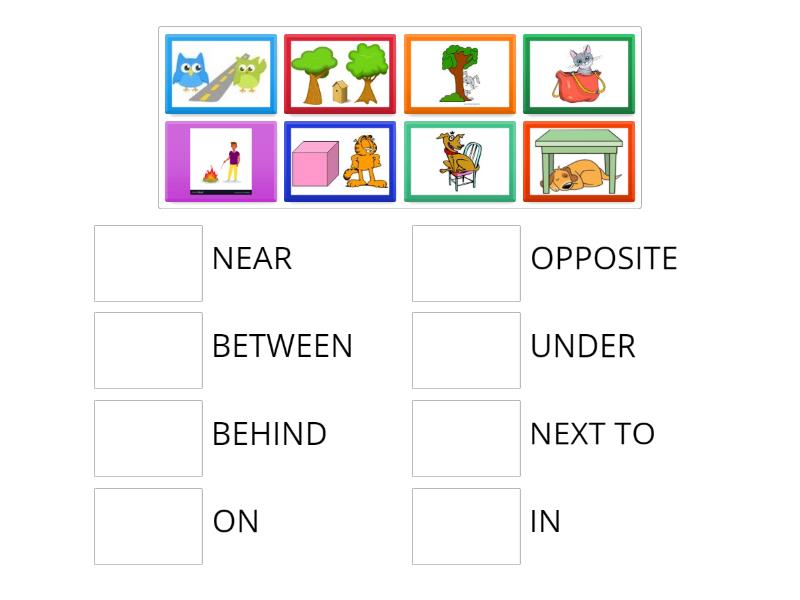 Prepositions of place - Match up