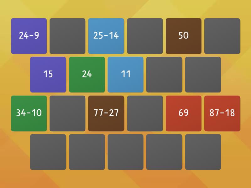 Match the problem to the difference. - Matching pairs