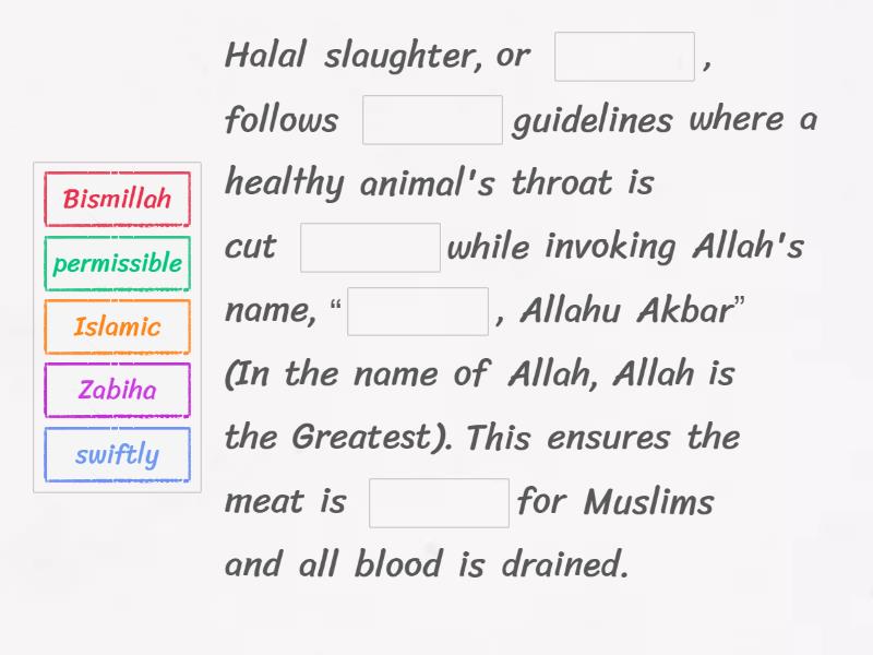 Cutting Edge: Fill in the Blanks of Slaughter Methods - Complete the ...