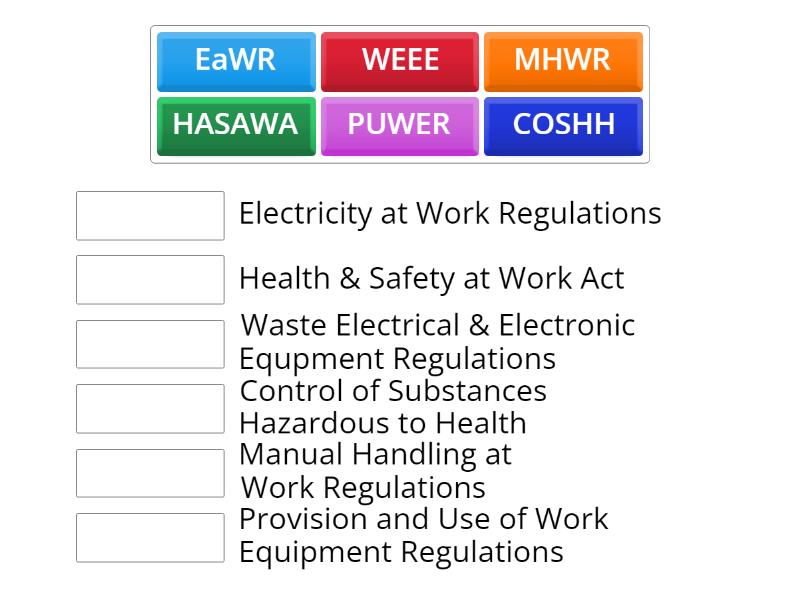 health-safety-acronyms-abbreviations-match-up