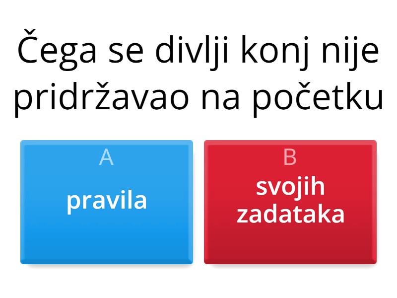 Divlji Konj - Quiz