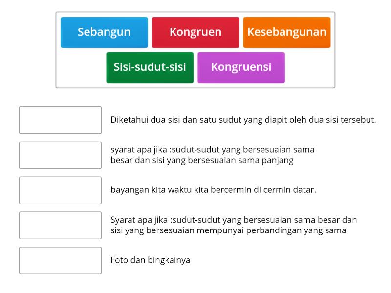 Kongruensi Dan Kesebangunan - Permainan Pencocokan