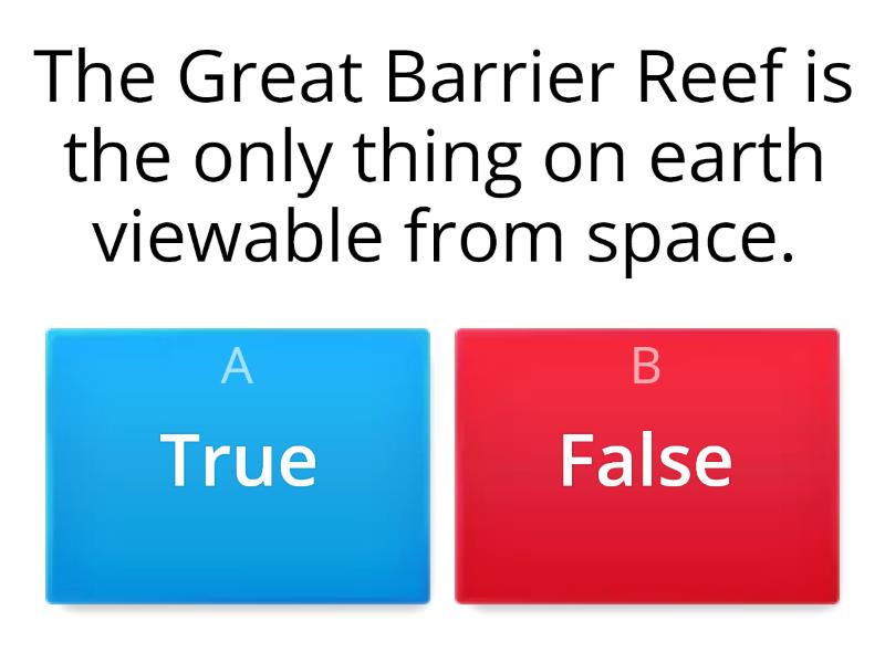 Great Barrier Reef Comprehension - Quiz