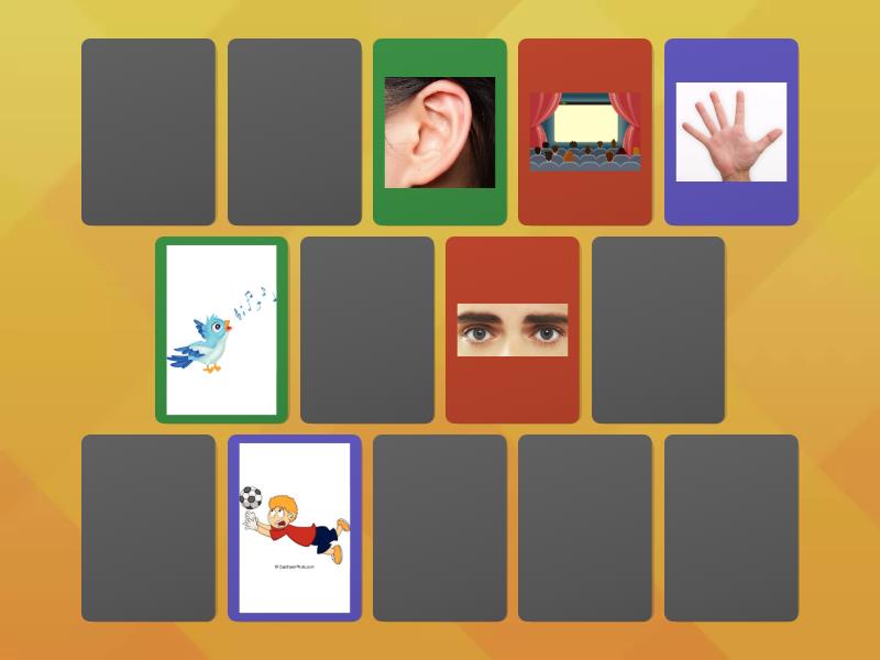 5 senses memory game wordwall