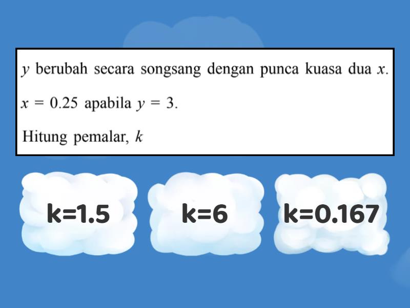 Ubahan (Matematik Tingkatan 5) - Quiz