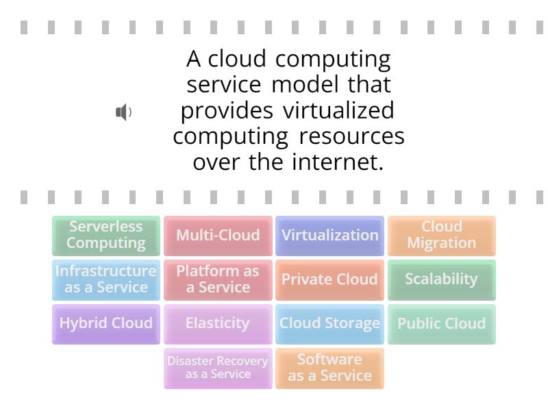 CLOUD COMPUTING 2 - Find the match