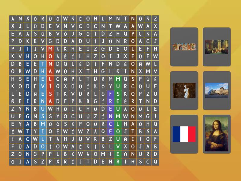 The Louver Museum - Wordsearch