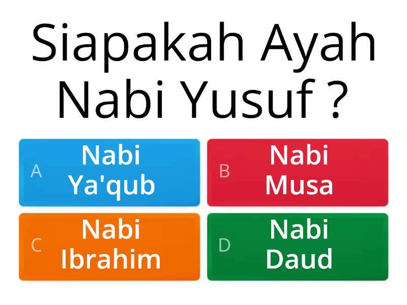 KISAH NABI YUSUF ALAIHI SALAM - Quiz