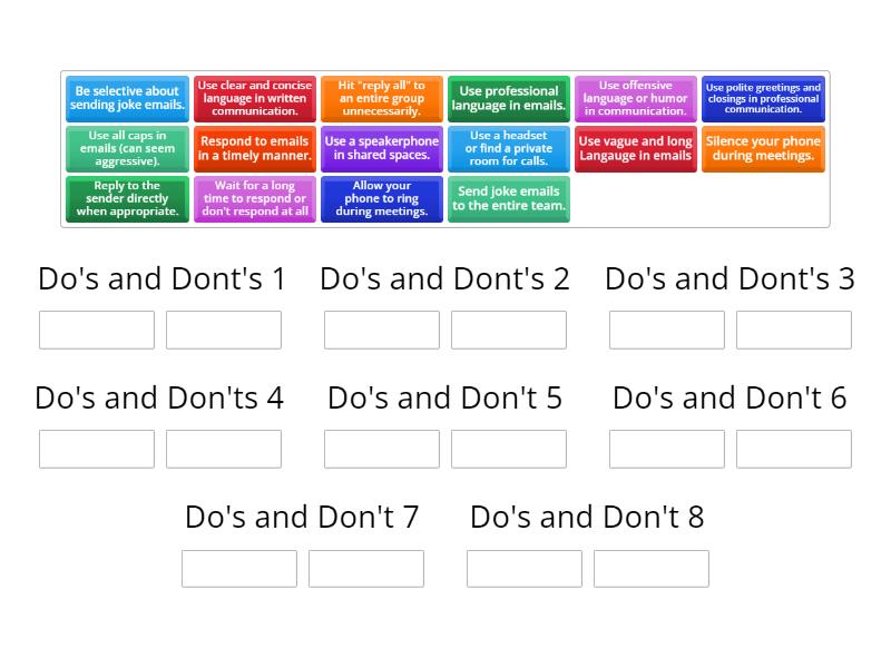 Etiquette Matching - Group sort