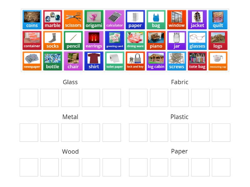 Materials - Group sort