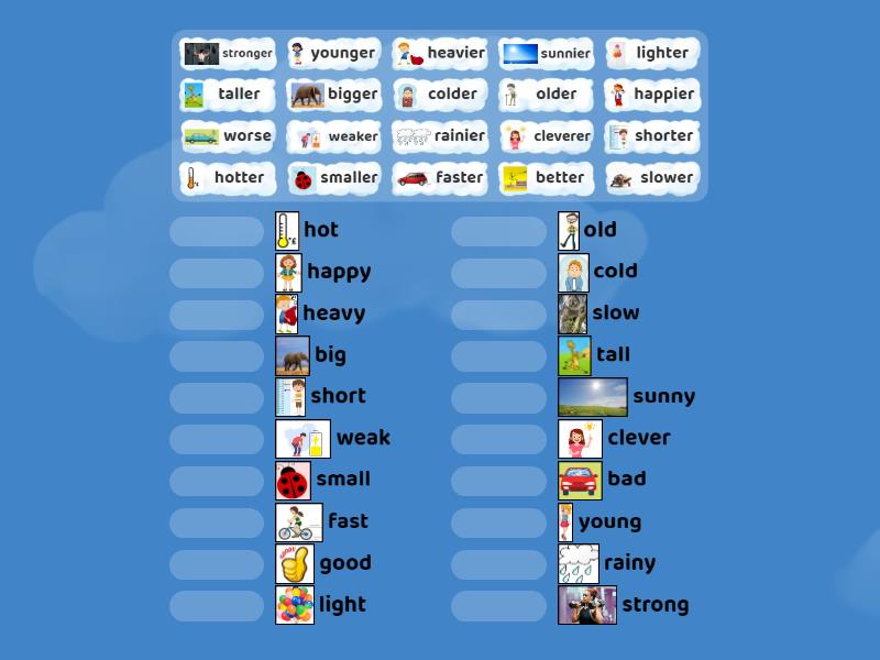 Comparative Adjectives - Match up