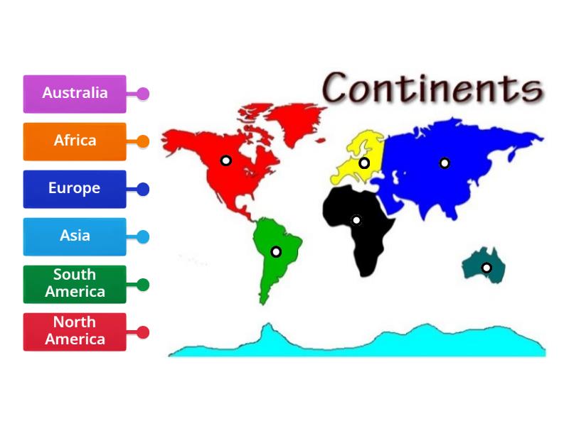 Continents - Labelled diagram