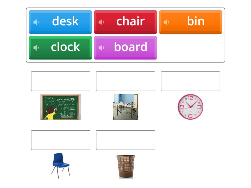 GG1 Unit 0.3 Classroom objects - Match up