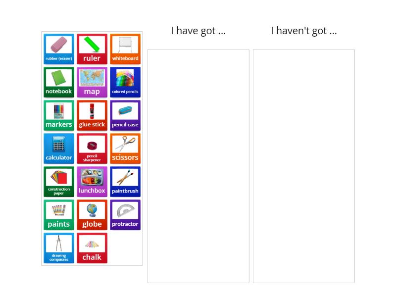 School Things Categorize