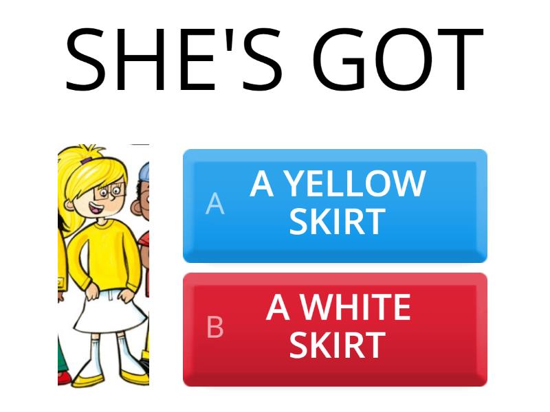 Kid's box 1 unit 8 HE'S GOT / SHE'S GOT + clothes - Quiz