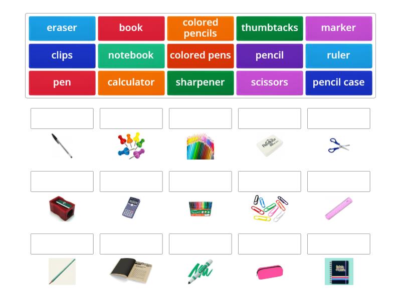 School Objects - Match up