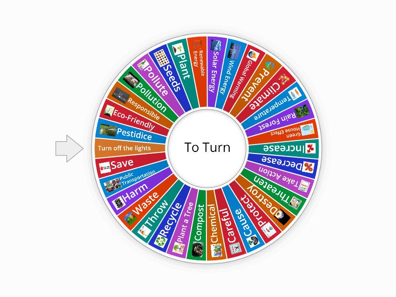 7th Grade Unit-9 Environment - Spin the wheel