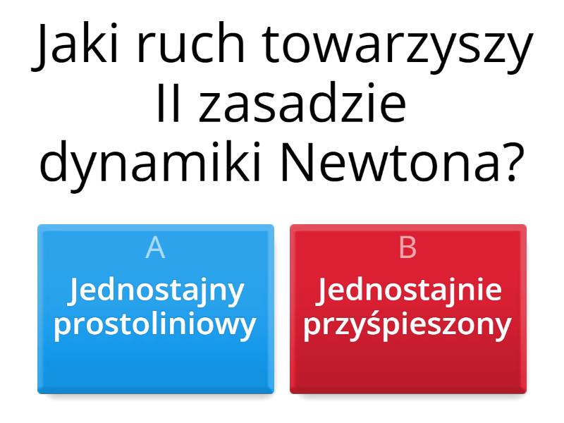 O Zasadach Dynamiki Newtona - Test