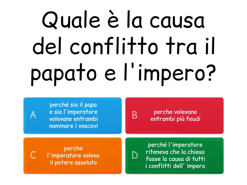 Il Conflitto Tra Il Papato E Impero - Questionário