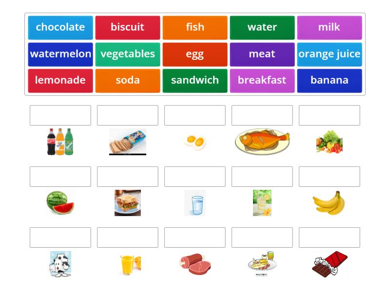 What Would You Like To Eat  Drink? - Match Up